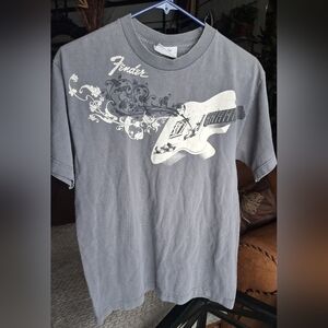Fender Guitar Graphic Tee Gray